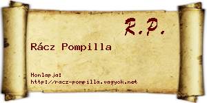 Rácz Pompilla névjegykártya